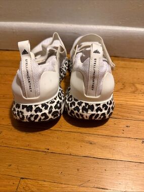 Adidas by Stella McCartney White Sneakers with Black Leopard Sole